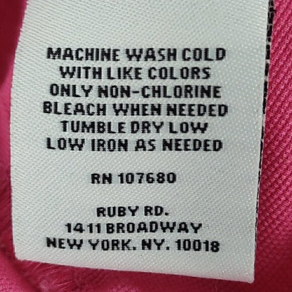 Ruby Rd Women’s Hot Pink Denim Stretchy Cotton Zipped Jacket Size 8P - Picture 9 of 9